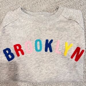 J. Crew  Crewcuts Girl Heather Grey Crewneck Brooklyn Sweatshirt Size L